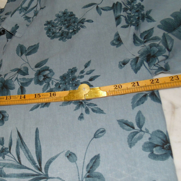 Womens~Cotton Studio~ Blue flower~long sleeve - Picture 8 of 8